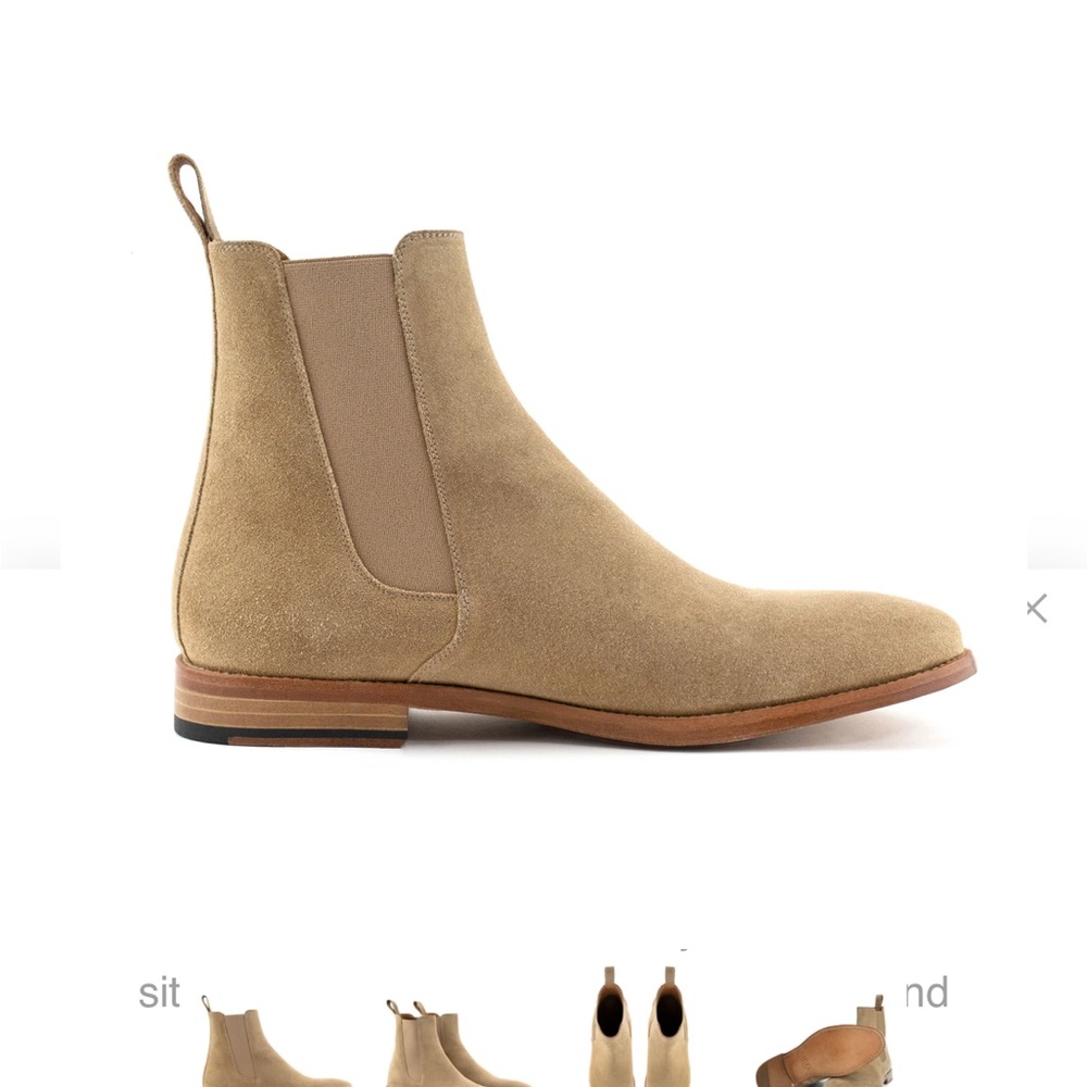 Tan Suede Chelsea Boots